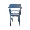 Super-Seat | The Denim Thonet vintage wooden armchair | Lichtblauw hout, afgeronde latten rug, curved poten, verweerde verf voor vintage look |. | Horecameubilair