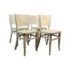 Super-Seat |Four Dotty Deco wooden bistro chairs in ivory white|Ivy white wooden chairs with carved back, elegant and slightly shiny. | Hospitality Furniture