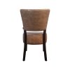 Super-Seat | The Lisa retro hospitality chairs brown | Brown upholstered chair with dark wood legs, curved back, retro look. | Hospitality Furniture