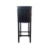 Super-Seat | Lisa hospitality bar stool vintage black | Black bar stool, metal frame, faux leather seat, visible stitching, sturdy footrests. | Hospitality Furniture