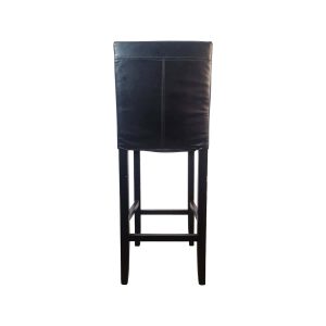 Super-Seat | Lisa hospitality bar stool vintage black | Black bar stool, metal frame, faux leather seat, visible stitching, sturdy footrests. | Hospitality Furniture