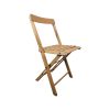 Super-Seat | The BKG vintage wooden folding chair | Lichtbruine houten vouwstoel met latten, vintage stijl, slank design, volledig hout. | Horecameubilair
