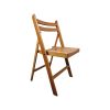 Super-Seat | The Classico vintage wooden theatre folding chair | Donkerbruin hout, slank frame, latten rugleuning, rechthoekige zitting, opklapbaar. | Horecameubilair