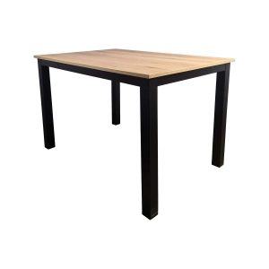 Super-Seat | The Empire hospitality table | Table with oak melamine top, black metal legs, 120x80cm. Oak-look and sleek black metal. | Hospitality Furniture