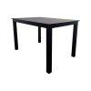 Super-Seat | The Empire hospitality tables black melamine 120x80cm with base | Black rectangular melamine table with metal legs; modern and sleek design. | Hospitality Furniture