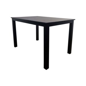 Super-Seat | The Empire hospitality tables black melamine 120x80cm with base | Black rectangular melamine table with metal legs; modern and sleek design. | Hospitality Furniture