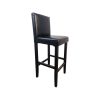Super-Seat | The Lisa hospitality bar stools vintage black Black bar stool with velvet seat, wooden legs, straight blanket - luxurious and modern design. | Hospitality Furniture