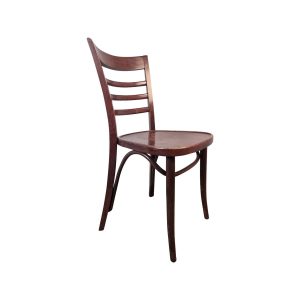 Super-Seat | The Tobias Thonet wooden café chairs vintage brown Vintage brown wooden chair with curved backrest and three horizontal slats. | Hospitality Furniture
