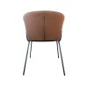 Super-Seat | The Portland designer arm chair | Fluwelen armstoel in mokka kleur met zwarte metalen poten, zachte stof en afgeronde rugleuning. | Horecameubilair