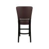 Super-Seat | The Lisa Rome horeca barkrukken donkerbruin | Donkerbruin stof, gebogen rugleuning, zwarte houten poten, luxe barkruk voor horeca. | Horecameubilair