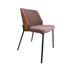 Super-Seat | The New York designer chair | Mocha velour seat/back, wood sides, slim black metal legs. Luxe design for modern spaces. |. | Horecameubilair