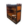 Super-Seat | Authentic models vintage bar furniture Casablanca Brown wood, brass details, glass shelf; classic vintage design with folding tops. | Hospitality Furniture