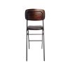 Super-Seat | Jody hospitality design bar stools black / brown stackable | Black metal legs, dark wood back, black upholstered seat. | Hospitality Furniture
