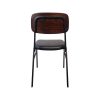 Super-Seat | Jody hospitality design chairs black / brown stackable | Dark wood rug, black metal legs, black upholstered seat. | Hospitality Furniture