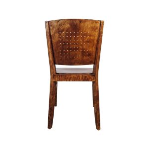 Super-Seat | The Marlow wooden cafe chair Warm patina wood, slim bars, small round holes in the backrest, sturdy and classic design. | Hospitality Furniture