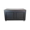 Super-Seat | The Mobile Sideboards anthracite with marble top 160x80cm | Black cabinet with marble look top, 2 doors, metal handles and casters |. | Hospitality Furniture