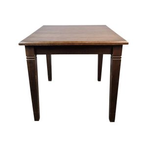 Super-Seat | The Barton Vintage-Caféhaustische aus dunklem Holz 80x80cm | Donkerbruine houten rechthoekige tafel, massief hout, vier rechte poten. | Horecameubilair