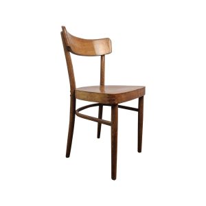 Super-Seat | The Bentley vintage wooden Kok cafe chairs Dark brown wood, light gloss, curved backrest, four straight wooden legs. | Hospitality Furniture