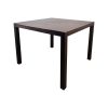 Super-Seat | The Nordby Vintage-Holz-Stammtisch | Vierkante, donkerbruine houten tafel met right poten. Gemaakt van massief hout. | Horecameubilair