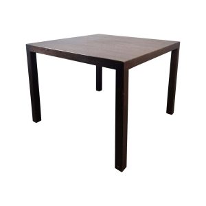 Super-Seat | The Nordby Vintage-Holz-Stammtisch | Vierkante, donkerbruine houten tafel met right poten. Gemaakt van massief hout. | Horecameubilair