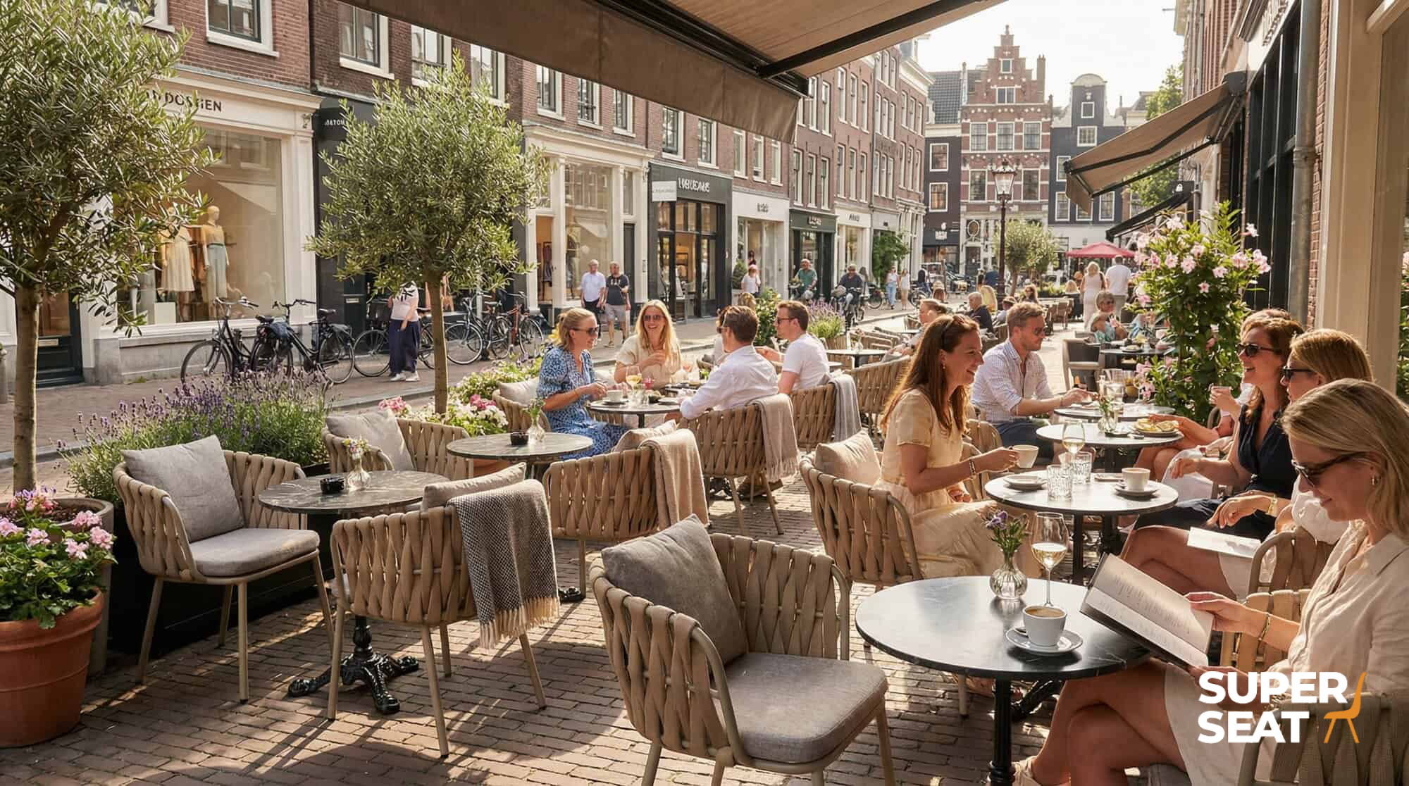 Onnoble design ( outdoor ) stackable chairs taupe