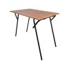 Super-Seat | The Tudor vintage wooden exam folding tables 60x90cm | Rectangular folding table, wooden top, black metal legs, hot brown and black |. | Hospitality Furniture
