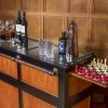 Super-Seat | Wooden bar furniture with folding tops, dark wood, metal details, retro look. | Hospitality Furniture