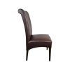 Super-Seat | Lisa Hospitality Stühle schwarz Diego | Zwart/donkerbruin gestoffeerde stoel met hoge rug en houten poten, ideaal voor horeca. | Horecameubilair