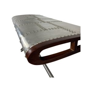 Super-Seat | The Navigator vintage side table metal 178x75cm | Black metal table with vintage look, metal accents and industrial character. | Hospitality Furniture