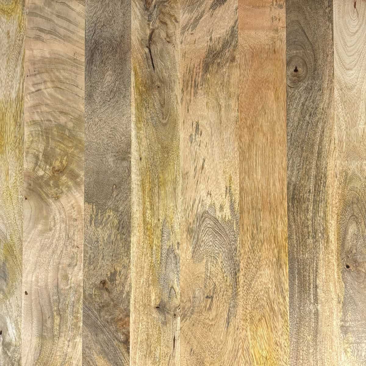 Super-Seat | Hospitality tables mango wood top with black base 120x70cm Brown-beige mango wood, natural grain, solid boards-perfect for tables. | Hospitality Furniture