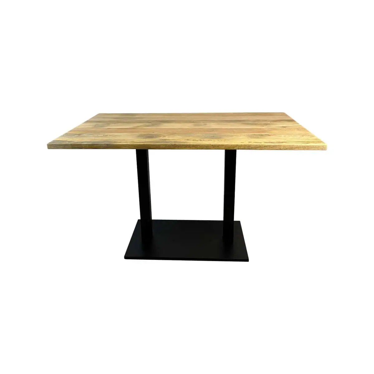 Super-Seat | Hospitality tables mango wood top with black base 120x70cm | Rectangular mango wood top, black metal base, hospitality table. | Hospitality Furniture