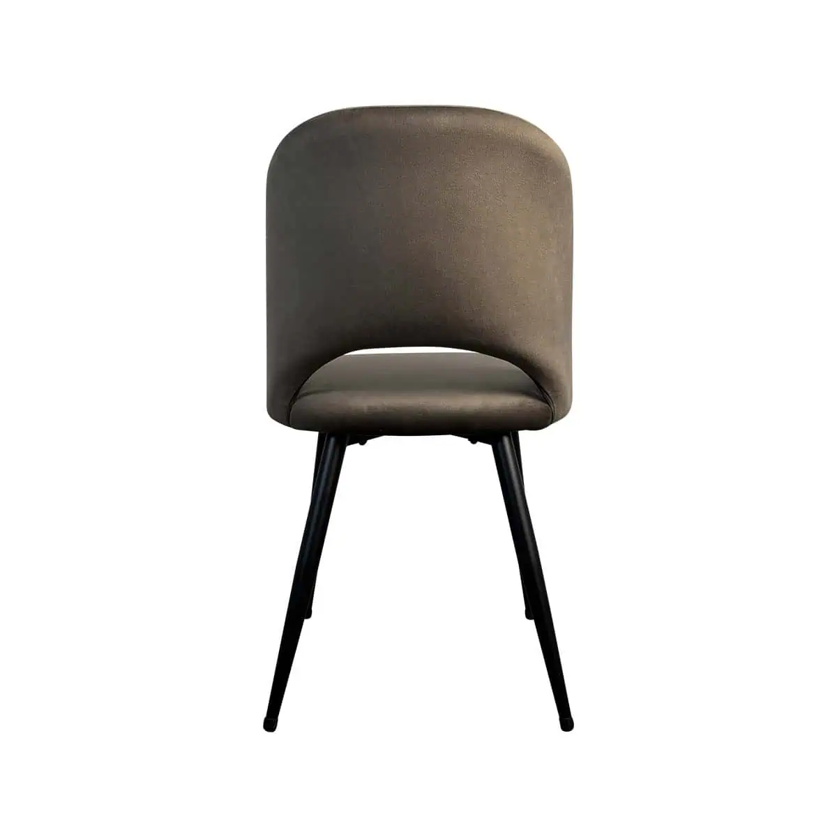 Super-Seat | Maison design chairs velvet mocha | Velvet mocha chair, rounded cover and seat, black metal legs, modern look. | Hospitality Furniture