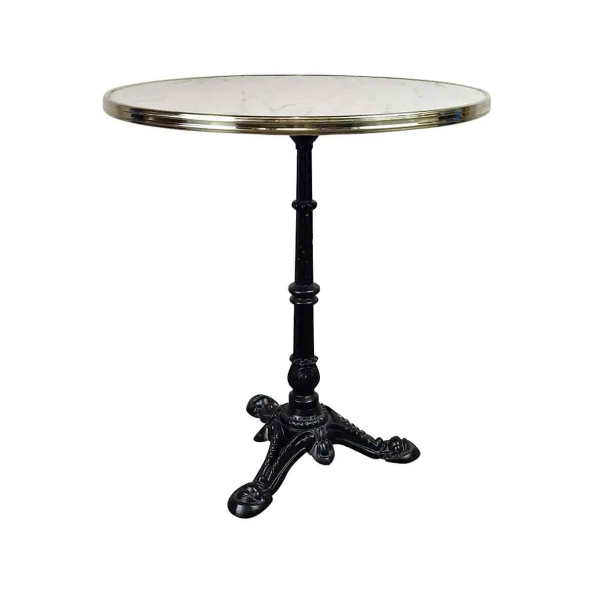 Super-Seat | Hospitality tables black gold top with black base 70 cm | Round table, gold top, black base, three decorative, metal legs. | Hospitality Furniture