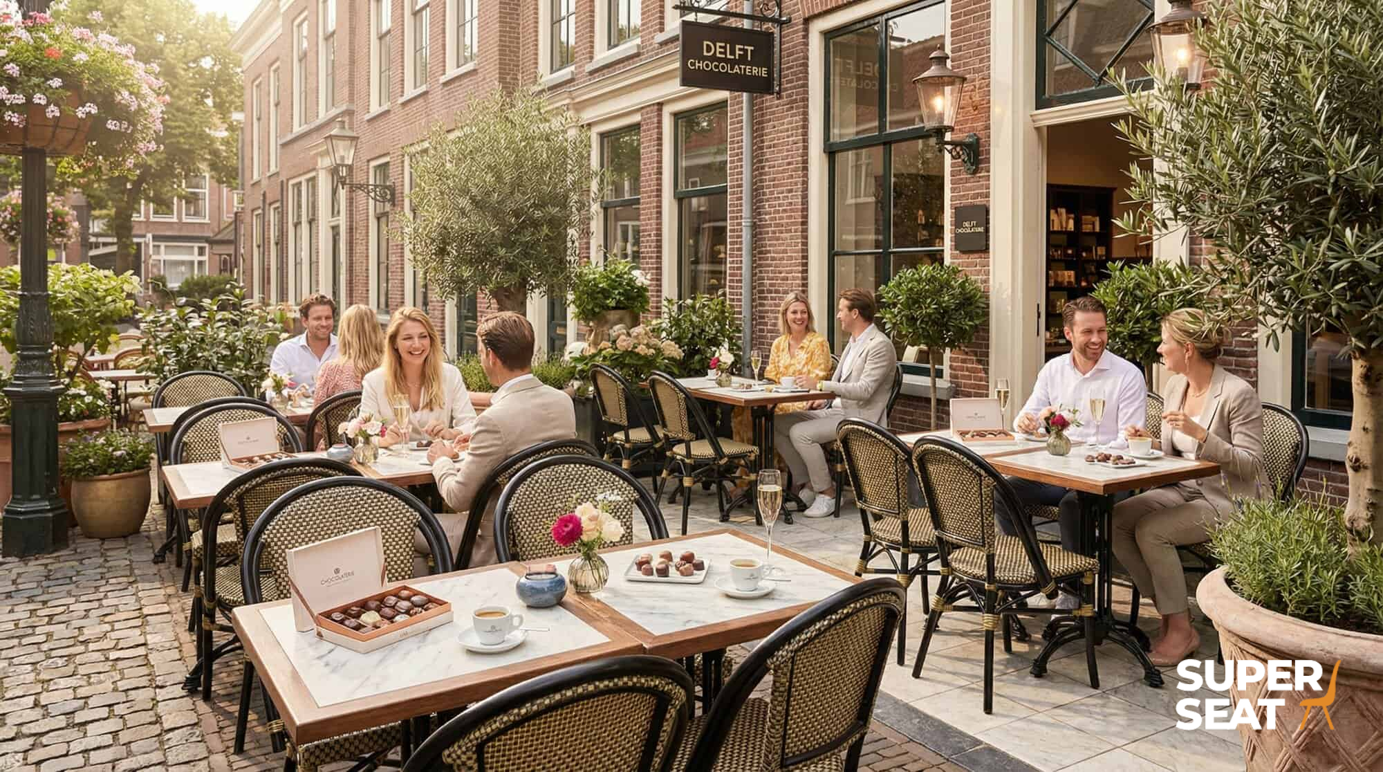 Biljonair Paris (outdoor) stacking chairs black-gold