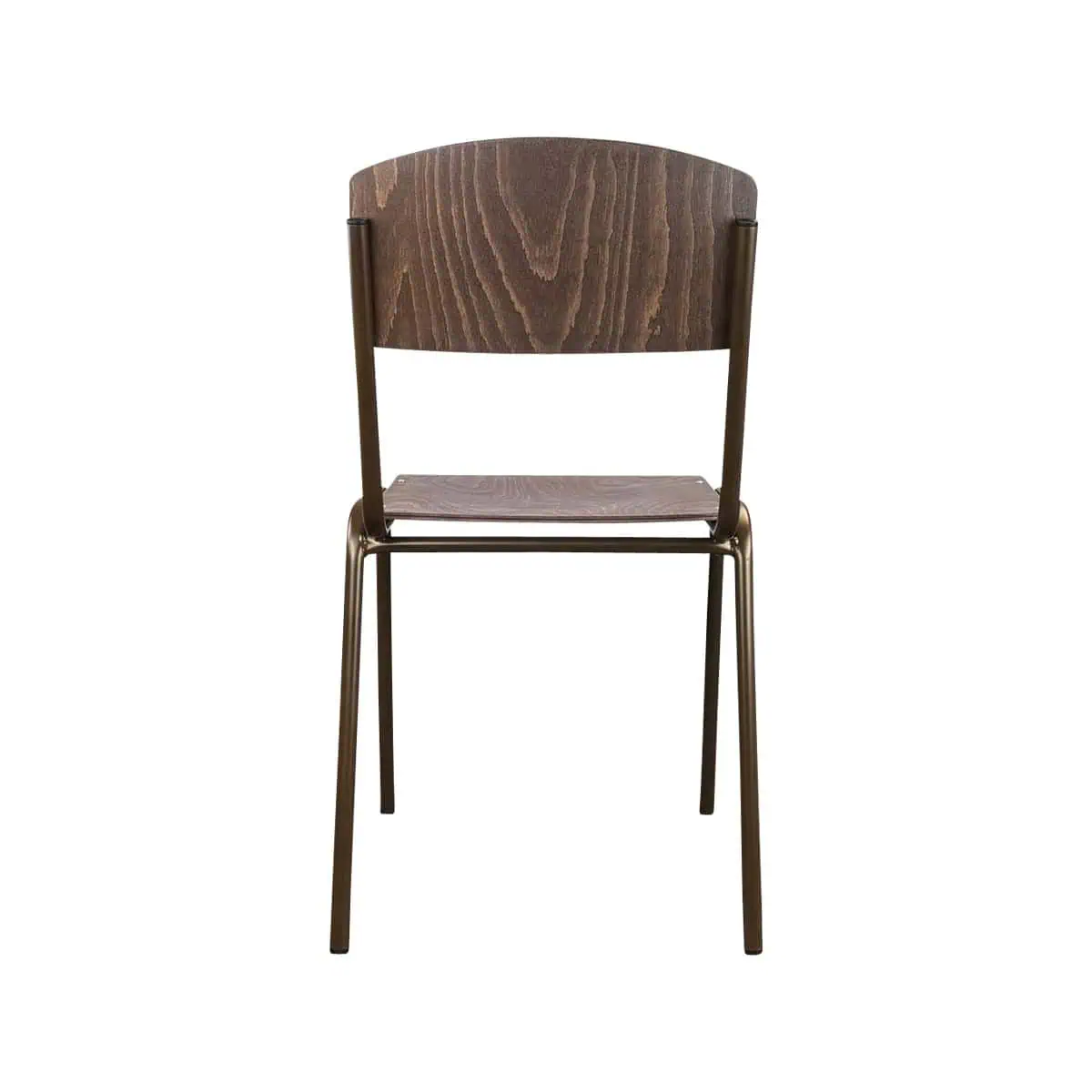 Vanitas vintage school chairs brown bronze frame