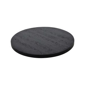 Super-Seat | Castle oak melamine table top Round, flat, dark oak melamine top, 67x67cm, 36mm thickness with visible wood grain. | Hospitality Furniture