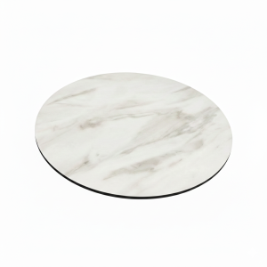 Super-Seat | HPL hospitality (patio) table tops white marble 70cm round HPL table top, 70cm, white-gray marble pattern, modern look. | Hospitality Furniture