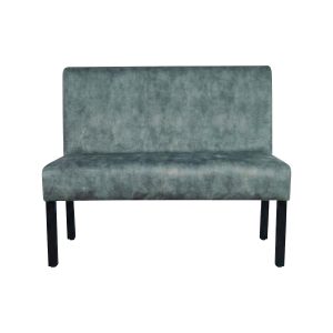 Super-Seat | What you are going to encounter are chairs, tables, bar stools, picnic tables and other types of tables and chairs | Modern bench with straight back, gray melange fabric and black legs, on a white background. | Hospitality Furniture