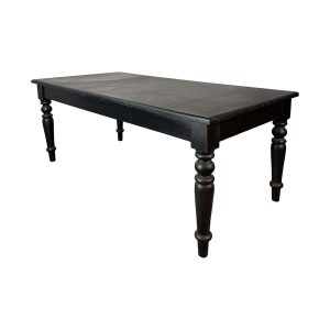 Langford vintage wooden dining table black